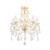 Forum Spa Vela Satin Brass/Clear 495mm 5 Light Bathroom Chandelier - SPA-19713-SBRS Front View