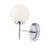 Forum Spa Porto Polished Chrome/Opal 120mm 1 Lamp Wall Light - SPA-31306-CHR Viewed Switched On