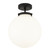 Forum Spa Porto Matt Black/Opal 250mm 1 Lamp Semi-Flush Ceiling Light - SPA-31309-MBlk Viewed from a Different Angle