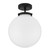 Forum Spa Porto Matt Black/Opal 250mm 1 Lamp Semi-Flush Ceiling Light - SPA-31309-MBlk Viewed from a Different Angle