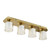 Forum Spa Patras Satin Brass/Champagne 460mm 4 Lamp Bar Flush Wall Light - SPA-35810-CHAMP Viewed from a Different Angle