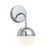 Forum Spa Rhodes Polished Chrome 150mm 1 Lamp LED Wall Light - SPA-36300-CHR Front View