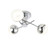 Forum Spa Rhodes Polished Chrome 100mm 3 Lamp LED Semi-Flush Ceiling Light - SPA-36302-CHR Front View