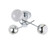 Forum Spa Rhodes Polished Chrome 100mm 3 Lamp LED Semi-Flush Ceiling Light - SPA-36302-CHR Viewed from a Different Angle