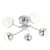 Forum Spa Rhodes Polished Chrome 500mm 5 Lamp LED Semi-Flush Ceiling Light - SPA-36303-CHR Front View