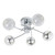 Forum Spa Rhodes Polished Chrome 500mm 5 Lamp LED Semi-Flush Ceiling Light - SPA-36303-CHR Viewed from a Different Angle