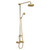 Hudson Reed Brushed Brass Traditional Thermostatic Shower Valve and Rigid Riser Kit with Diverter - A8117 Main View