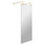 Hudson Reed 700mm x 1950mm Wetroom Screen with Brushed Brass Support Bars and Feet - BBPAF070 Main View