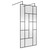 Hudson Reed Abstract 1000mm x 1950mm Matt Black Wetroom Screen with Support Bars and Feet - BFAFB10 Main View