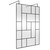 Hudson Reed Abstract 1400mm x 1950mm Matt Black Wetroom Screen with Support Bars and Feet - BFAFB14 Main View