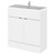 Hudson Reed Fusion Gloss White 800mm Full Depth Vanity Unit and Ceramic Basin with 1 Tap Hole - CBI128A Main View