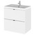 Hudson Reed Fusion Gloss White 500mm Wall Hung 2 Drawer Vanity Unit with Ceramic Basin - CBI141A Main View