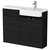 Hudson Reed Fusion Charcoal Black 1100mm Full Depth Combination 2 Door Vanity & Toilet Unit with Round Semi Recessed Right Hand Basin - CBI647 Main Image thumbnail
