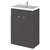 Hudson Reed Fusion Gloss Grey 600mm Full Depth Vanity Unit with Ceramic Basin - CBI907A Main View