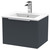 Hudson Reed Fluted Satin Anthracite 500mm Wall Hung Single Drawer Vanity Unit with 18mm Profile Basin - DFF1491B Main View