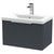 Hudson Reed Fluted Satin Anthracite 600mm Wall Hung Single Drawer Vanity with 40mm Profile Basin - DFF1494A Main View