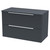 Hudson Reed Fluted Satin Anthracite 800mm Wall Hung 2 Drawer Vanity Unit and Worktop - DFF1495W Main View thumbnail