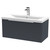 Hudson Reed Fluted Satin Anthracite 800mm Wall Hung Single Drawer Vanity Unit with 40mm Profile Basin - DFF1496A Main View