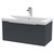 Hudson Reed Fluted Satin Anthracite 800mm Wall Hung Single Drawer Vanity Unit with 50mm Profile Basin - DFF1496D Main View