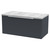 Hudson Reed Fluted Satin Anthracite 800mm Wall Hung Single Drawer Vanity with Grey Worktop - DFF1496LBG Main View