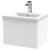 Hudson Reed Fluted Satin White 500mm Wall Hung Single Drawer Vanity Unit with 40mm Profile Basin - DFF191A Main View