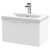 Hudson Reed Fluted Satin White 600mm Wall Hung Single Drawer Vanity Unit with 40mm Profile Basin - DFF194A Main View