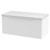 Hudson Reed Fluted Satin White 800mm Wall Hung Single Drawer Vanity Unit with Sparkling White Worktop - DFF196LSW Main View