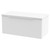 Hudson Reed Fluted Satin White 800mm Wall Hung Single Drawer Vanity Unit and Worktop - DFF196W Main View