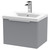 Hudson Reed Fluted Satin Grey 500mm Wall Hung Single Drawer Vanity Unit with 40mm Profile Basin - DFF291A Main View