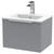 Hudson Reed Fluted Satin Grey 500mm Wall Hung Single Drawer Vanity Unit with 18mm Profile Basin - DFF291B Main View
