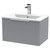 Hudson Reed Fluted Satin Grey 600mm Wall Hung Single Drawer Vanity Unit with 18mm Profile Basin - DFF294B Main View