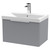 Hudson Reed Fluted Satin Grey 600mm Wall Hung Single Drawer Vanity Unit with 50mm Profile Basin - DFF294D Main View