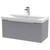 Hudson Reed Fluted Satin Grey 800mm Wall Hung Single Drawer Vanity Unit with 50mm Profile Basin - DFF296D Main View
