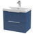 Hudson Reed Fluted Satin Blue 600mm Wall Hung 2 Drawer Vanity Unit with 50mm Profile Basin - DFF393D Main View
