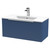 Hudson Reed Fluted Satin Blue 800mm Wall Hung Single Drawer Vanity Unit with 18mm Profile Basin - DFF396B Main View