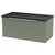 Hudson Reed Fluted Satin Green 800mm Wall Hung Single Drawer Vanity Unit with Sparkling Black Worktop - DFF896LSB Main View