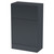 Hudson Reed Fluted Satin Anthracite 500mm Toilet Unit - FLU1441 Main View