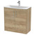 Hudson Reed Juno Autumn Oak 800mm 2 Door Vanity Unit with 30mm Profile Basin - JNU1805G Main View