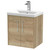 Hudson Reed Juno Autumn Oak 500mm Wall Hung 2 Door Vanity Unit with 40mm Profile Basin - JNU1821A Main View