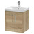 Hudson Reed Juno Autumn Oak 500mm Wall Hung 2 Door Vanity Unit with 50mm Profile Basin - JNU1821D Main View