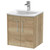 Hudson Reed Juno Autumn Oak 500mm Wall Hung 2 Door Vanity Unit with 30mm Profile Basin - JNU1821G Main View