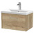 Hudson Reed Juno Autumn Oak 600mm Wall Hung Single Drawer Vanity Unit with 40mm Profile Basin - JNU1822A Main View