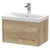 Hudson Reed Juno Autumn Oak 600mm Wall Hung Single Drawer Vanity Unit with 50mm Profile Basin - JNU1822D Main View