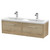 Hudson Reed Juno Autumn Oak 1200mm Wall Hung 2 Drawer Vanity Unit with Double Ceramic Basin - JNU1822F Main View