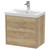 Hudson Reed Juno Autumn Oak 600mm Wall Hung 2 Drawer Vanity Unit with 50mm Profile Basin - JNU1824D Main View