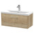 Hudson Reed Juno Autumn Oak 800mm Wall Hung Single Drawer Vanity Unit with 40mm Profile Basin - JNU1825A Main View