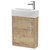 Hudson Reed Juno Autumn Oak 440mm Wall Hung 1 Door Vanity Unit and Left Hand Basin with 1 Tap Hole - JNU1861L Main View