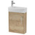 Hudson Reed Juno Autumn Oak 440mm Wall Hung 1 Door Vanity Unit and Right Hand Basin with 1 Tap Hole - JNU1861R Main View