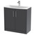 Hudson Reed Juno Graphite Grey 800mm 2 Door Vanity Unit with 30mm Profile Basin - JNU2205G Main View