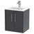 Hudson Reed Juno Graphite Grey 500mm Wall Hung 2 Door Vanity Unit with 18mm Profile Basin - JNU2221B Main View